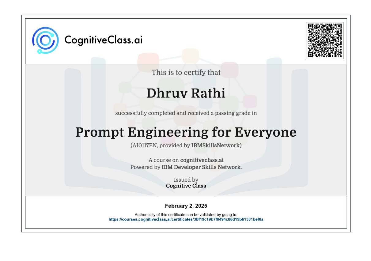 Prompt Engineering for Everyone - IBM Certificate