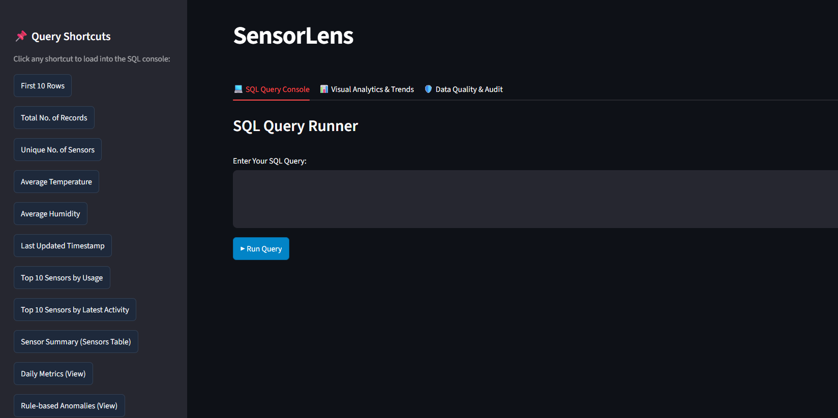 SensorLens – Sensor Data Analytics Platform